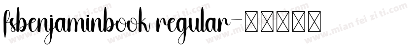 fsbenjaminbook regular字体转换